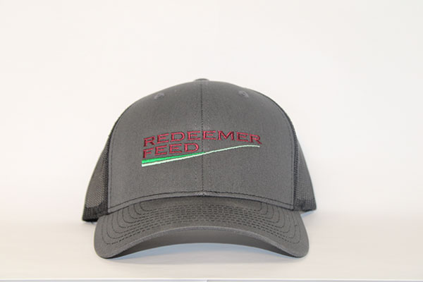 Redeemer Feed Gray Trucker Cap